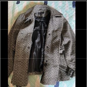Checkered Pea Coat